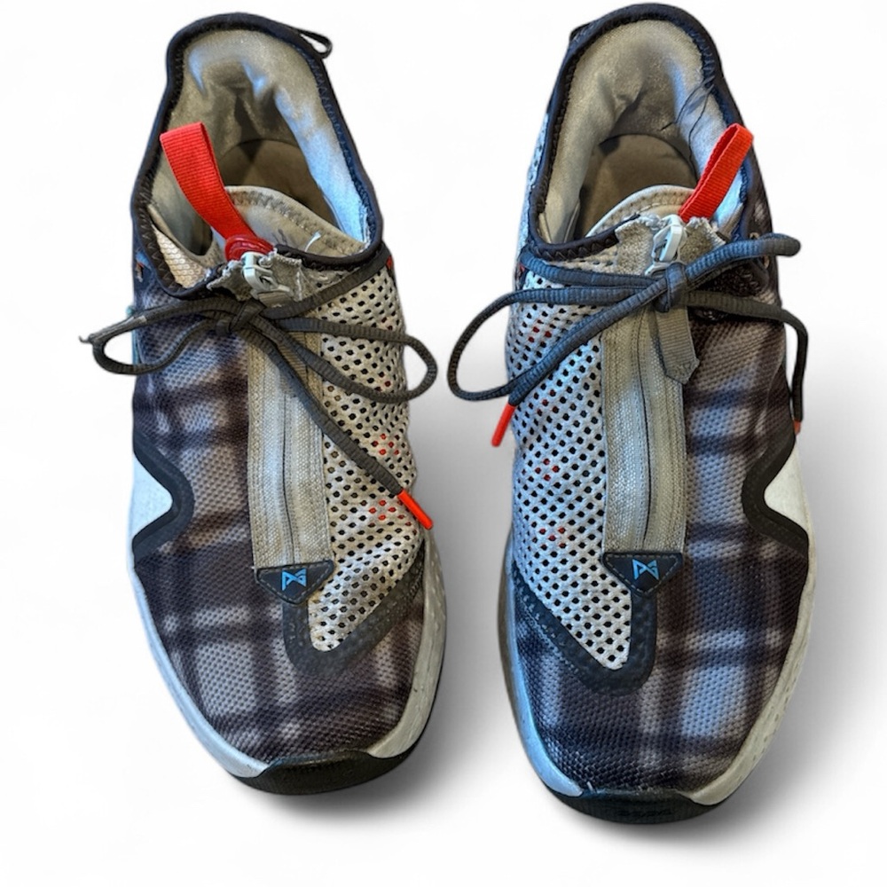 Nike PG 4 Paul George Football Gray/Laser Plaid Basketball Shoe Size 10.5 - Picture 12 of 15